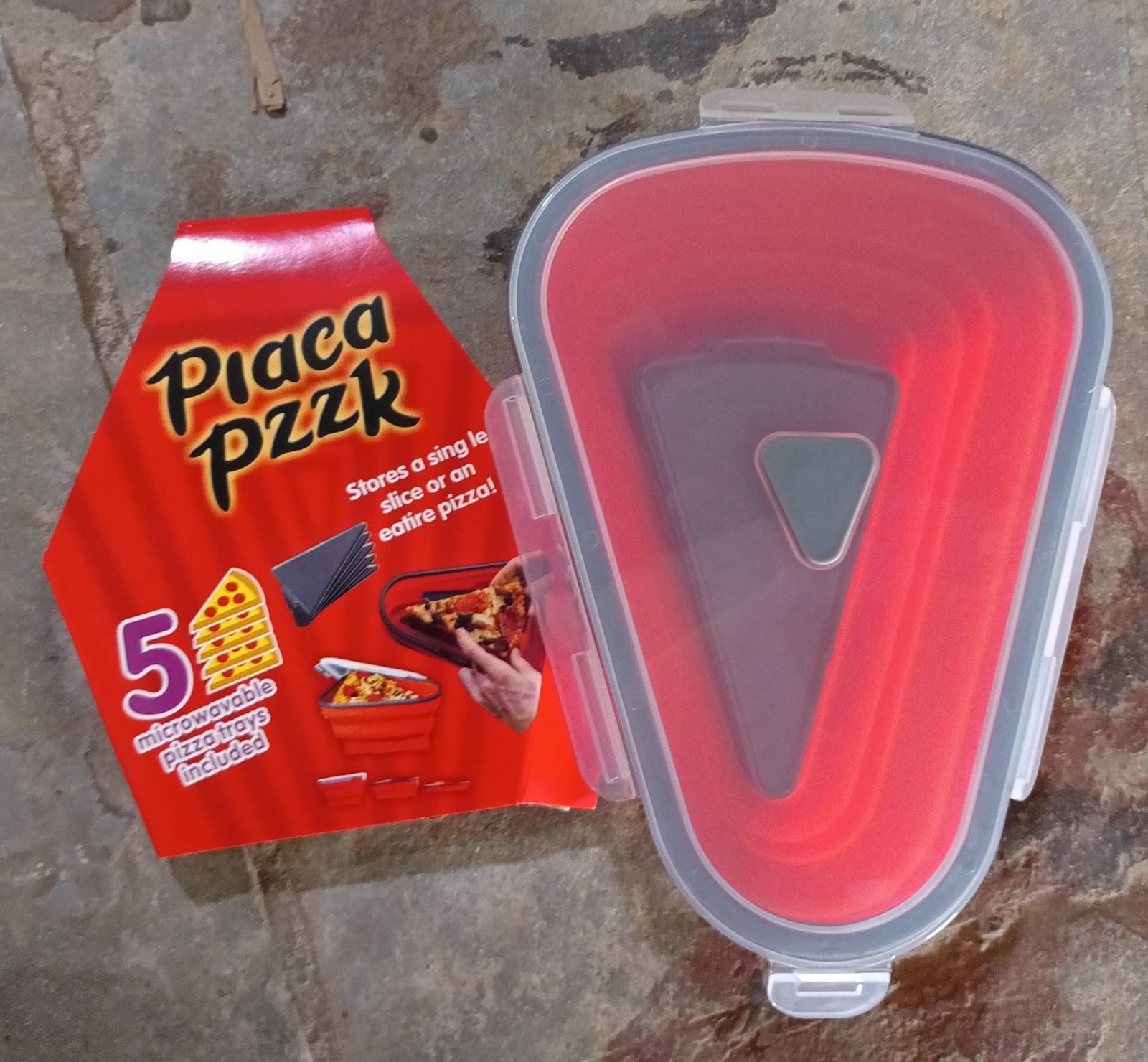 10026 Reusable Pizza Storage Containers with 5 Microwavable Serving Trays, Silicone Container Expandable & Adjustable for Packing Pizza at home / outdoor 10026 Reusable Pizza Storage Containers with 5 Microwavable Serving Trays, Silicone Container Expandable & Adjustable for Packing Pizza at home / outdoor